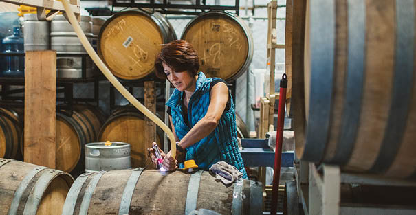 Images of Clarissa Nagy the winemaker at the Riverbench Winery  The Riverbench Winery is located in Santa Maria, California 