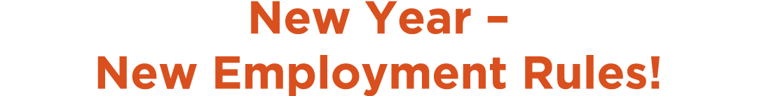 New Year   New Employment Rules 