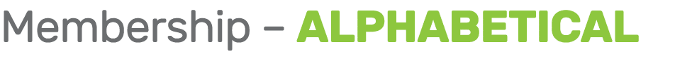 Membership – alphabetical