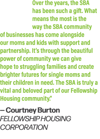 Over the years, the SBA has been such a gift. What means the most is the way the SBA community of businesses has come...