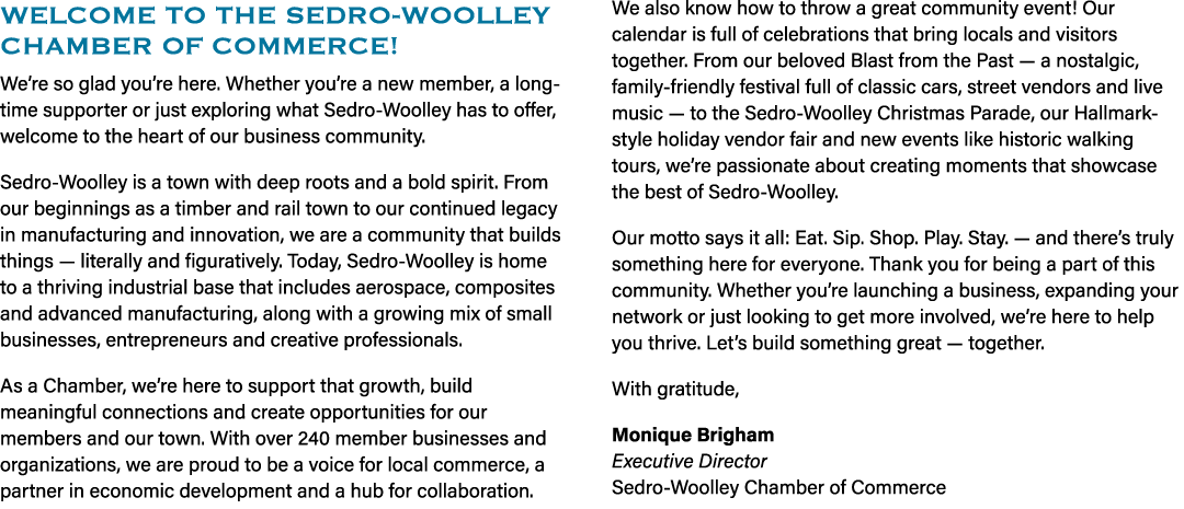 Welcome to the Sedro Woolley Chamber of Commerce! We’re so glad you’re here. Whether you’re a new member, a long time...
