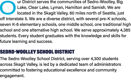 Our District serves the communities of Sedro Woolley, Big Lake, Clear Lake, Lyman, Hamilton and Samish. We are locate...