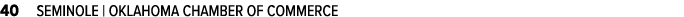 40 SEMINOLE | OKLAHOMA CHAMBER OF COMMERCE