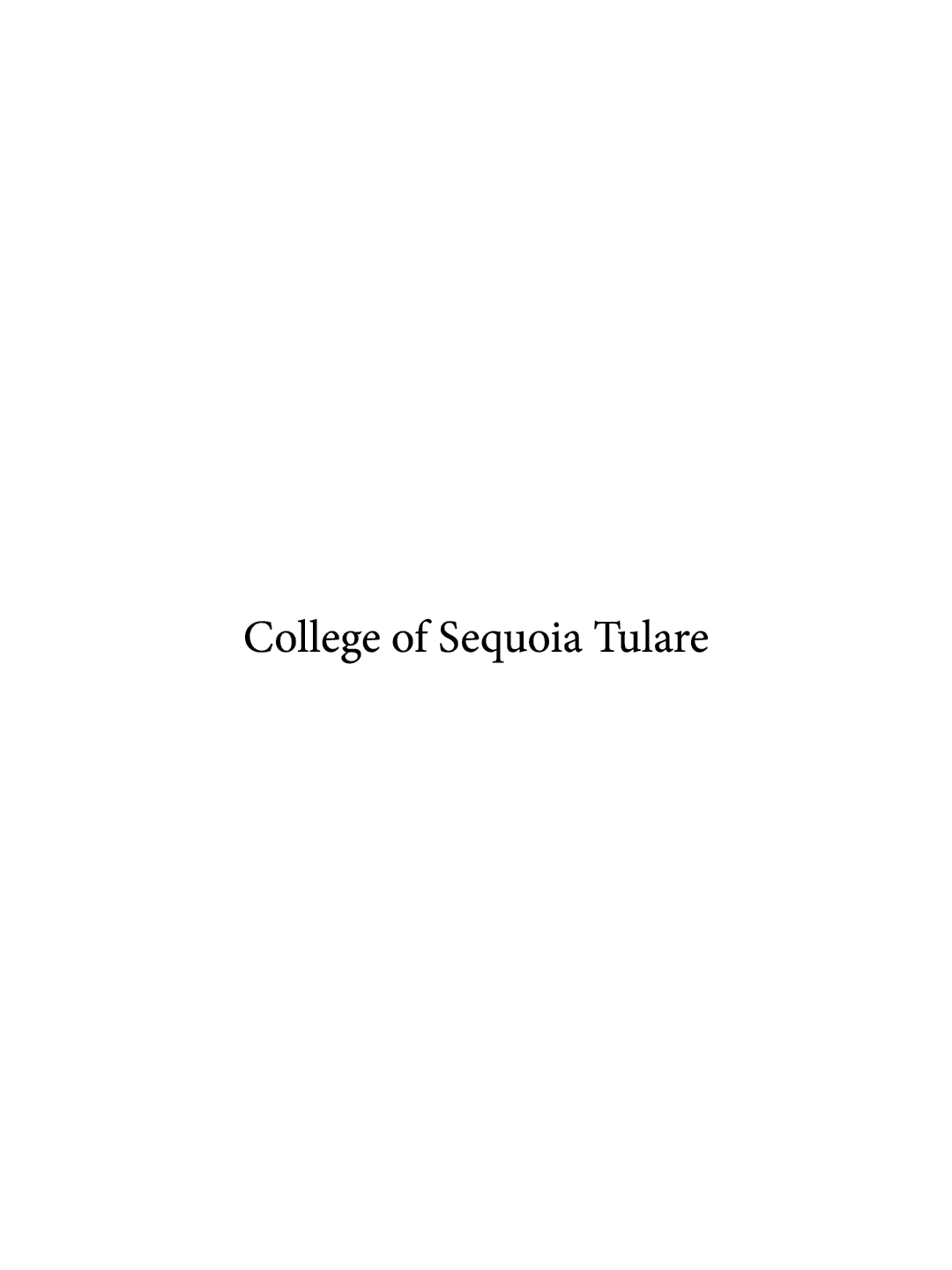College of Sequoia Tulare