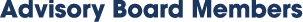 Advisory Board Members