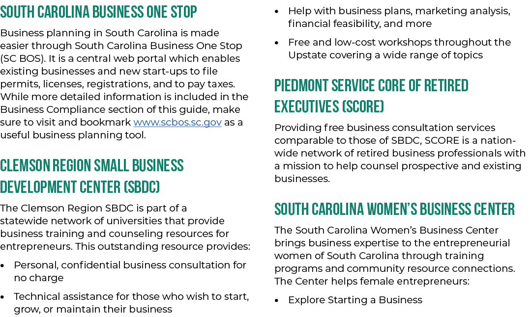 South Carolina Business One Stop Business planning in South Carolina is made easier through South Carolina Business O...