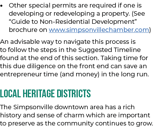 • Other special permits are required if one is developing or redeveloping a property. (See “Guide to Non Residential ...