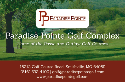 A sign advertising Paradise Pointe Golf Complex. AI generated content