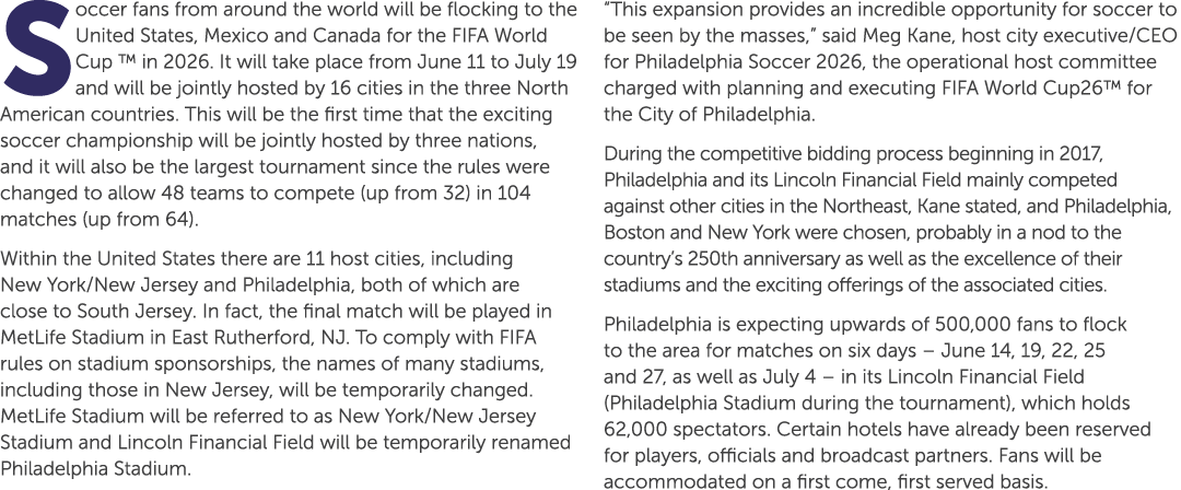 Soccer fans from around the world will be flocking to the United States, Mexico and Canada for the FIFA World Cup ™ i...