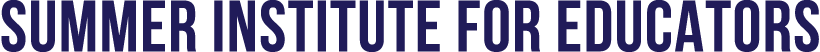 SUMMER INSTITUTE FOR EDUCATORS