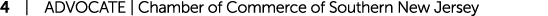 4 | ADVOCATE | Chamber of Commerce of Southern New Jersey