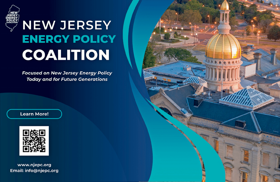 A poster advertising the New Jersey Energy Policy Coalition. AI generated content