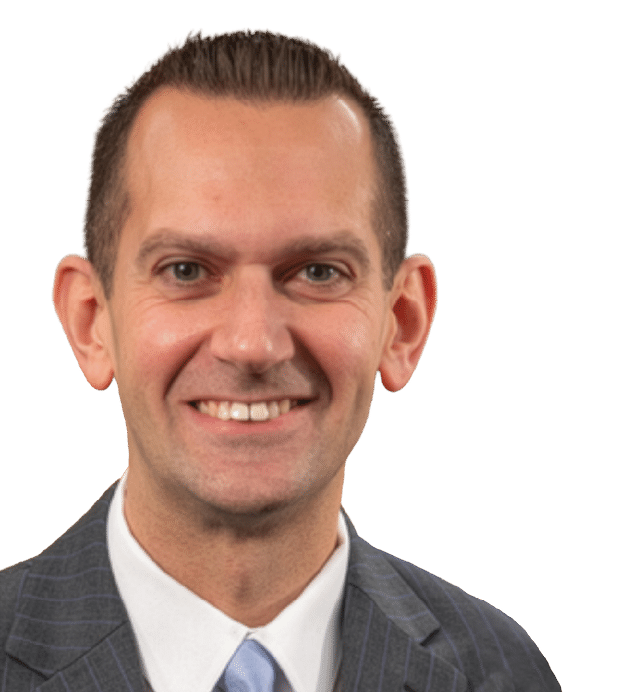 A man wearing a suit and tie is smiling for the camera. AI generated content