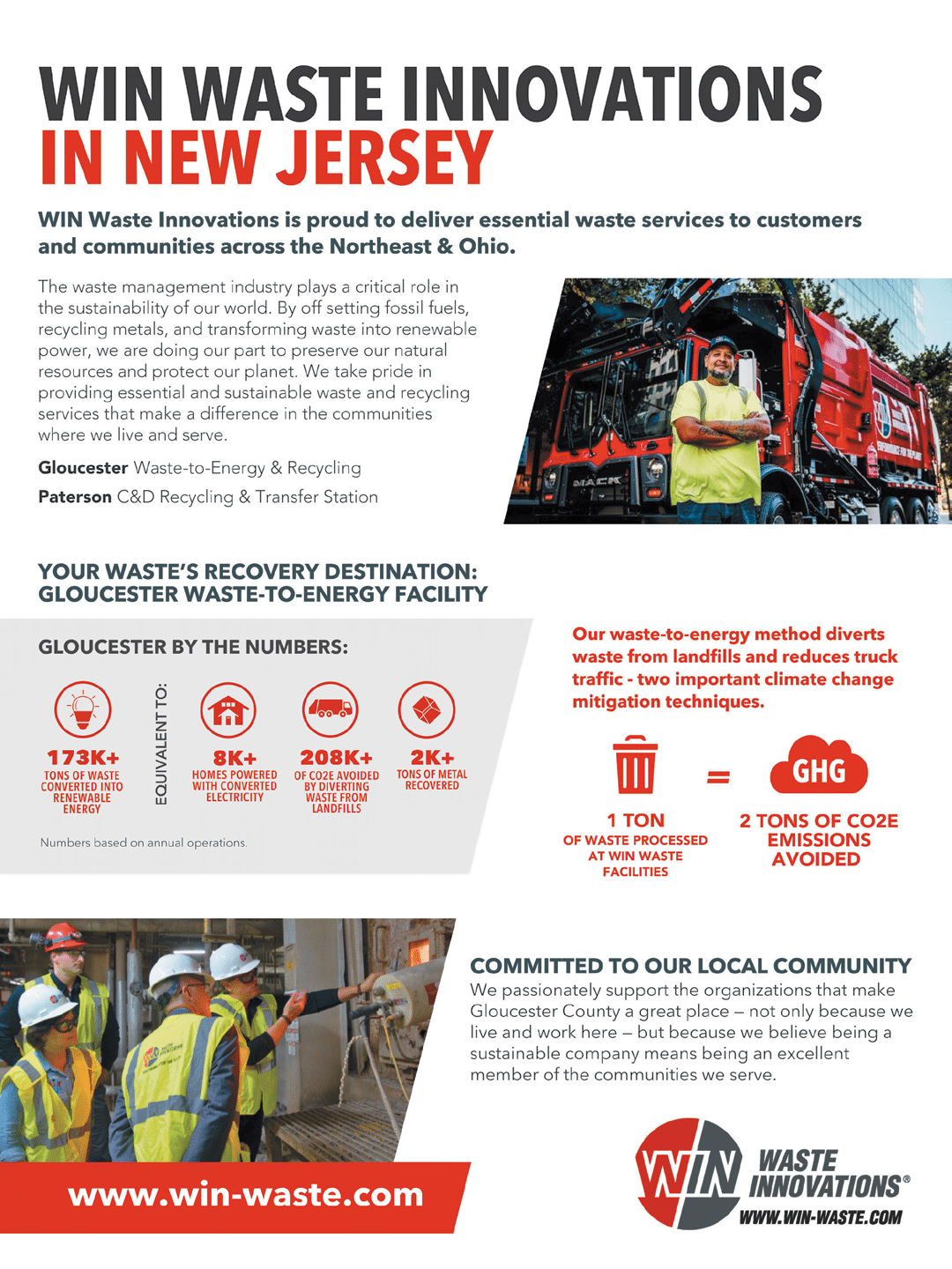 A flyer for waste innovations in New Jersey. AI generated content