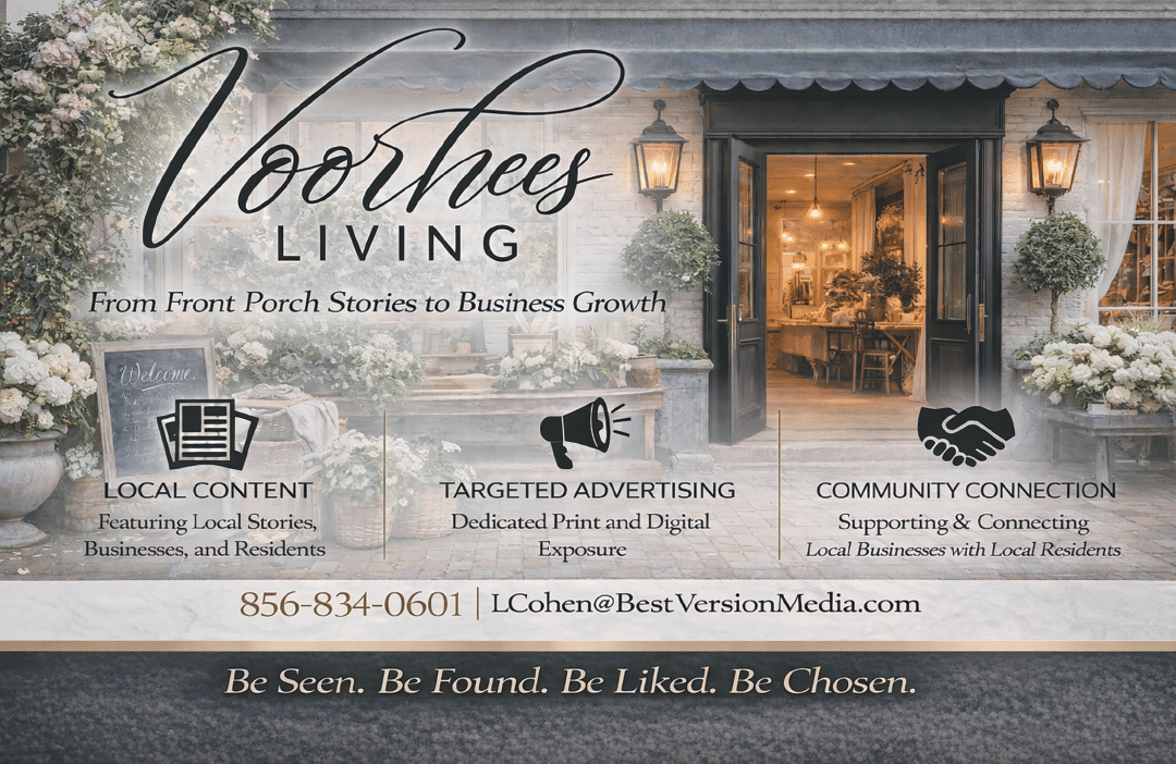 A flyer advertising a business called Voorthees Living. AI generated content