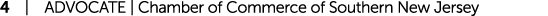 4 | ADVOCATE | Chamber of Commerce of Southern New Jersey
