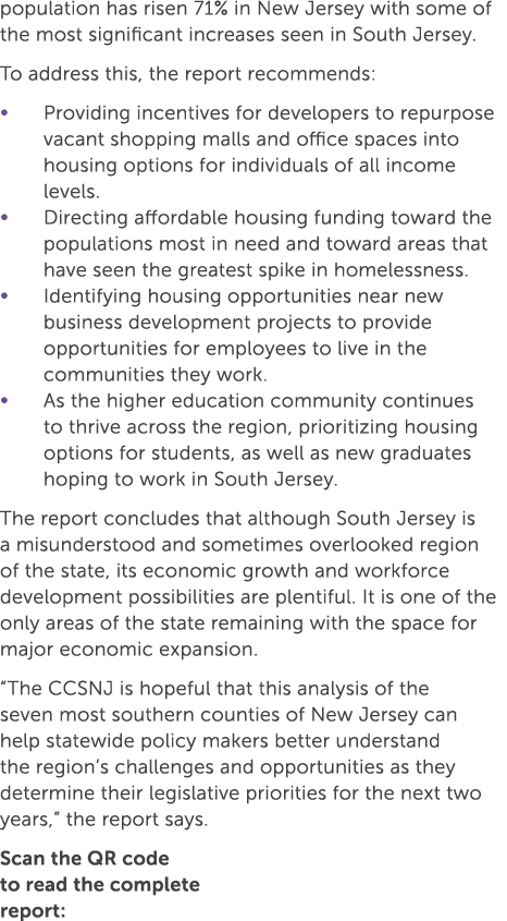 population has risen 71% in New Jersey with some of the most significant increases seen in South Jersey. To address t...