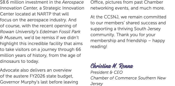 $8.6 million investment in the Aerospace Innovation Center, a Strategic Innovation Center located at NARTP that will ...