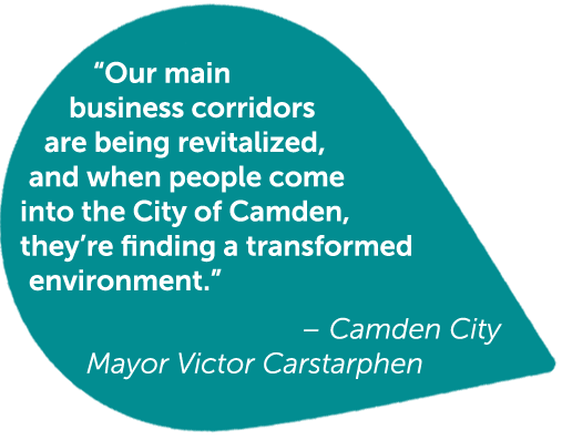 “Our main business corridors are being revitalized, and when people come into the City of Camden, they’re finding a t...