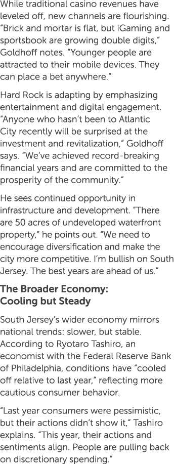 While traditional casino revenues have leveled off, new channels are flourishing. “Brick and mortar is flat, but iGam...