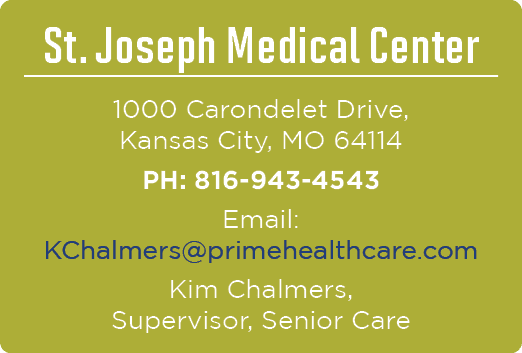 St. Joseph Medical Center 1000 Carondelet Drive, Kansas City, MO 64114 PH: 816 943 4543 Email: KChalmers@primehealthc...