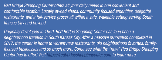 Red Bridge Shopping Center offers all your daily needs in one convenient and comfortable location. Locally owned shop...