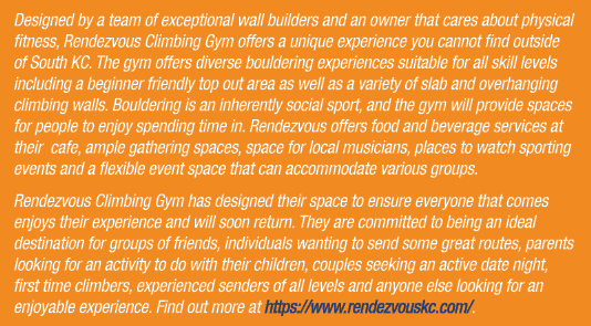 Designed by a team of exceptional wall builders and an owner that cares about physical fitness, Rendezvous Climbing G...