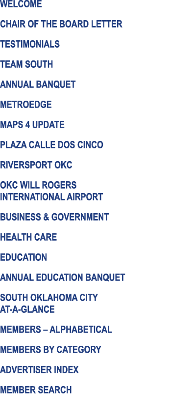 Welcome Chair of the Board Letter Testimonials Team South Annual Banquet Metroedge Maps 4 update PLAZA CALLE DOS CINC...