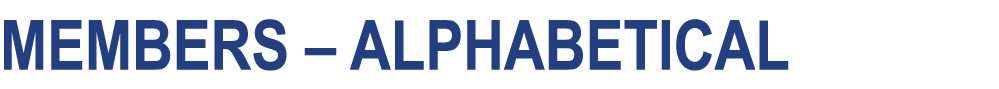MEMBERS – ALPHABETICAL
