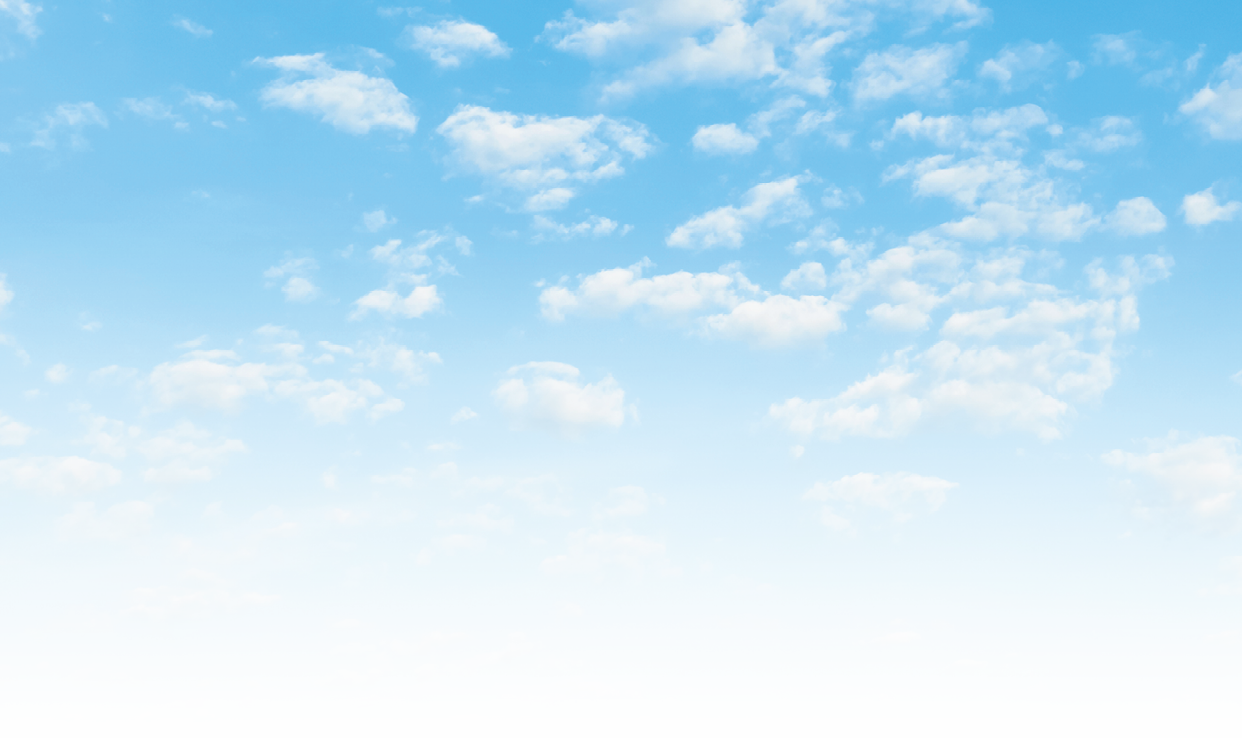 Vibrant Blue Sky with White Clouds in a Beautiful Summer Day