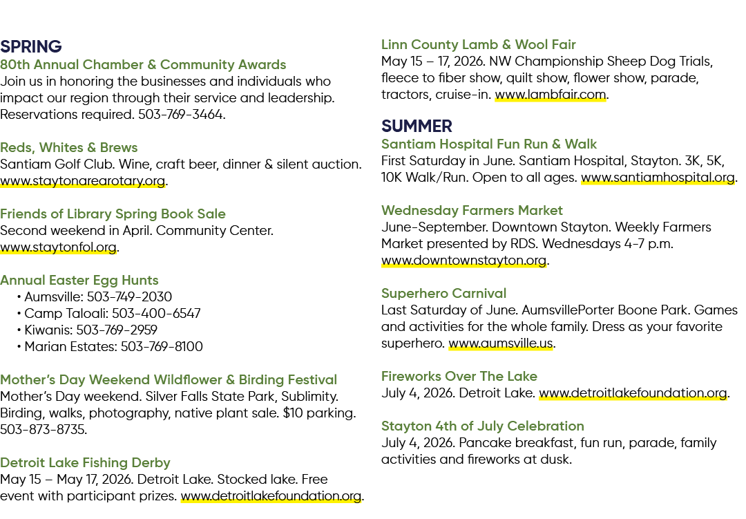 SPRING 80th Annual Chamber & Community Awards Join us in honoring the businesses and individuals who impact our regio...