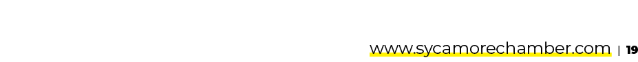 www.sycamorechamber.com | 19 