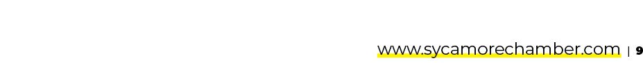 www.sycamorechamber.com | 9 