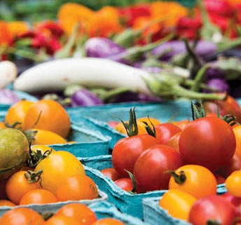 Farmers Market Vegetables with Tomatoes