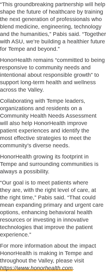 “This groundbreaking partnership will help shape the future of healthcare by training the next generation of professi...