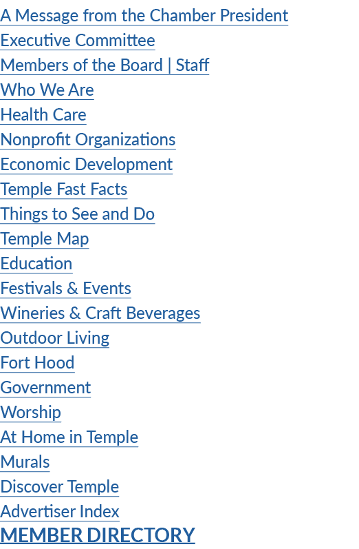 A Message from the Chamber President Executive Committee Members of the Board | Staff Who We Are Health Care Nonprofi...