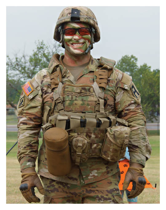 Sgt. First Class Brett Johnston,1st Armored Division West is all smiles during the Meadows Elementary career day. Meadows Elementary School’s location within the Fort Hood community, and educating children of military families, allowed this event to not only display the various civilian careers, but also the diverse range of Army career fields. Meadows was allowed to have speakers for its annual career day in the school for the first time since 2020, when the event was cancelled due to Covid-19.