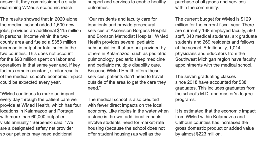 answer it, they commissioned a study examining WMed’s economic reach. The results showed that in 2020 alone, the medi...
