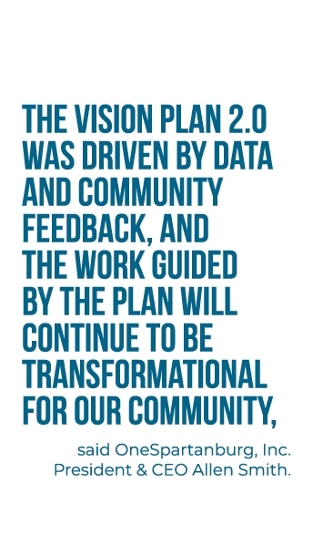 The Vision Plan 2.0 was driven by data and community feedback, and the work guided by the plan will continue to be tr...