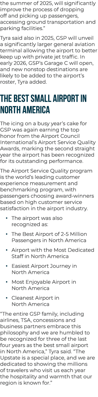 the summer of 2025, will significantly improve the process of dropping off and picking up passengers, accessing groun...