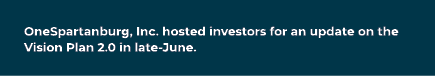 OneSpartanburg, Inc. hosted investors for an update on the Vision Plan 2.0 in late June.