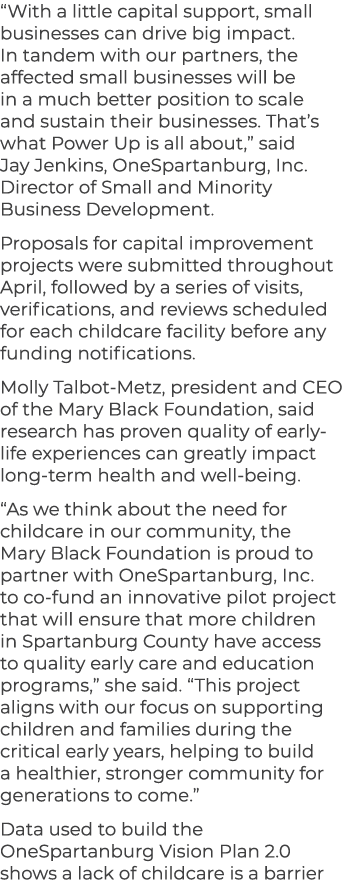 “With a little capital support, small businesses can drive big impact. In tandem with our partners, the affected smal...