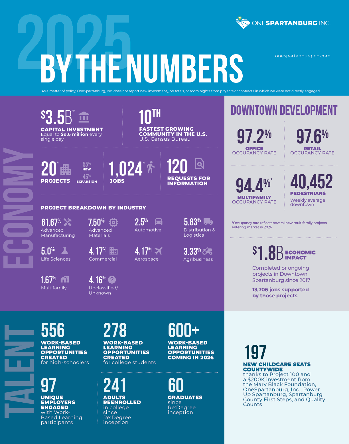 A poster showing statistics for the year 2025. AI generated content