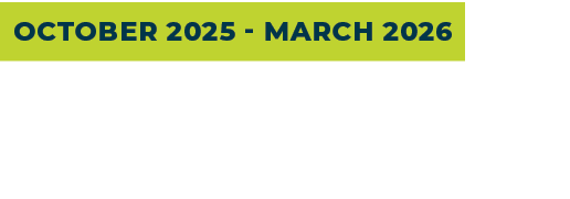 October 2025 March 2026 new members
