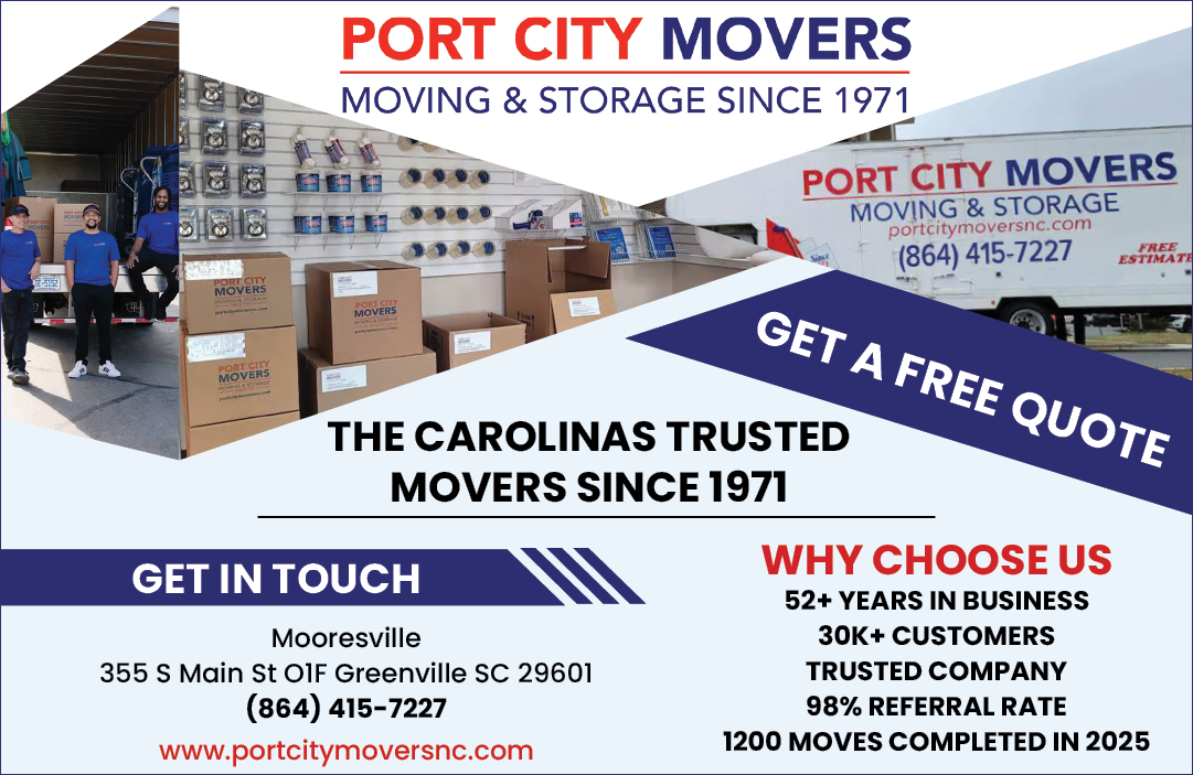 A flyer advertises Port City Movers, a moving and storage company that has been in business since 1971. The flyer features a picture of a truck and a person loading boxes onto it. The company offers a free quote and promises to handle all of your moving needs. AI generated content