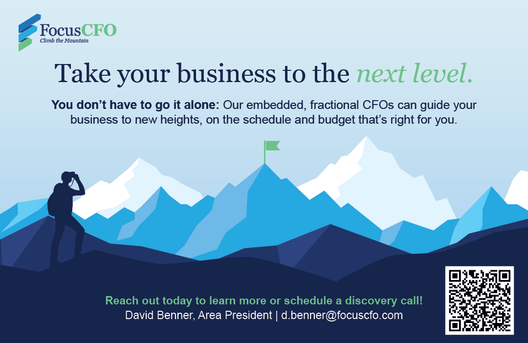 A man is standing on a mountain with a sign that says “Take your business to the next level". AI generated content