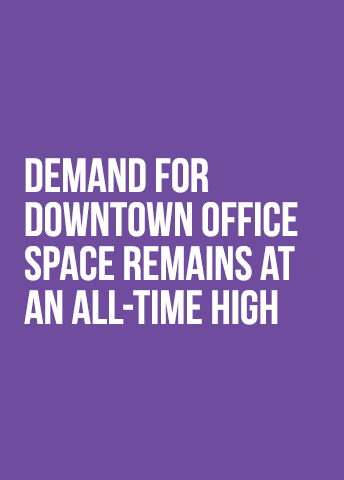 demand for downtown office space remains at an all-time high