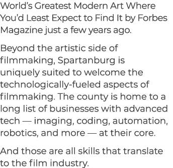 World’s Greatest Modern Art Where You’d Least Expect to Find It by Forbes Magazine just a few years ago. Beyond the a...