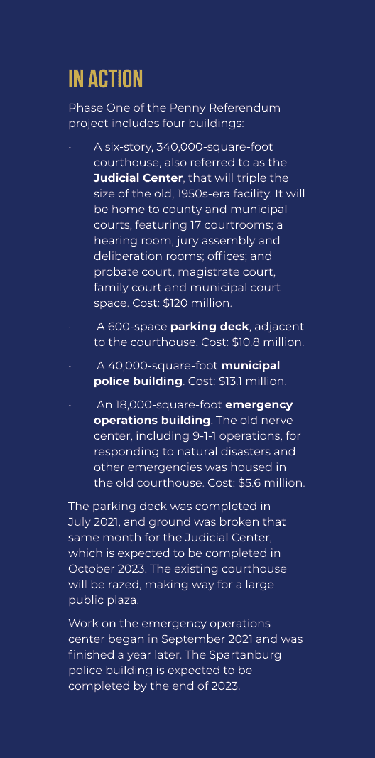 In Action Phase One of the Penny Referendum project includes four buildings: • A six story, 340,000 square foot court...