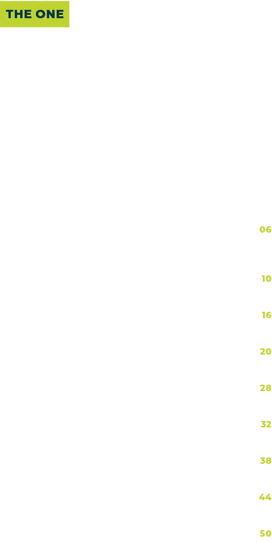 the one table of contents 2024 Brings Unprecedented Possibilities 06 Creating a Community Where Everyone Can Thrive 1...
